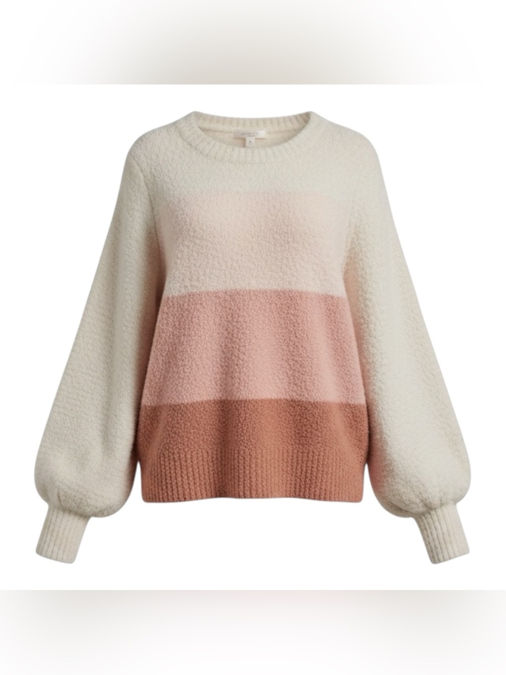 LC Lauren Conrad Striped Sweater Women’s Med Pink Tones Soft Winter Bohemian